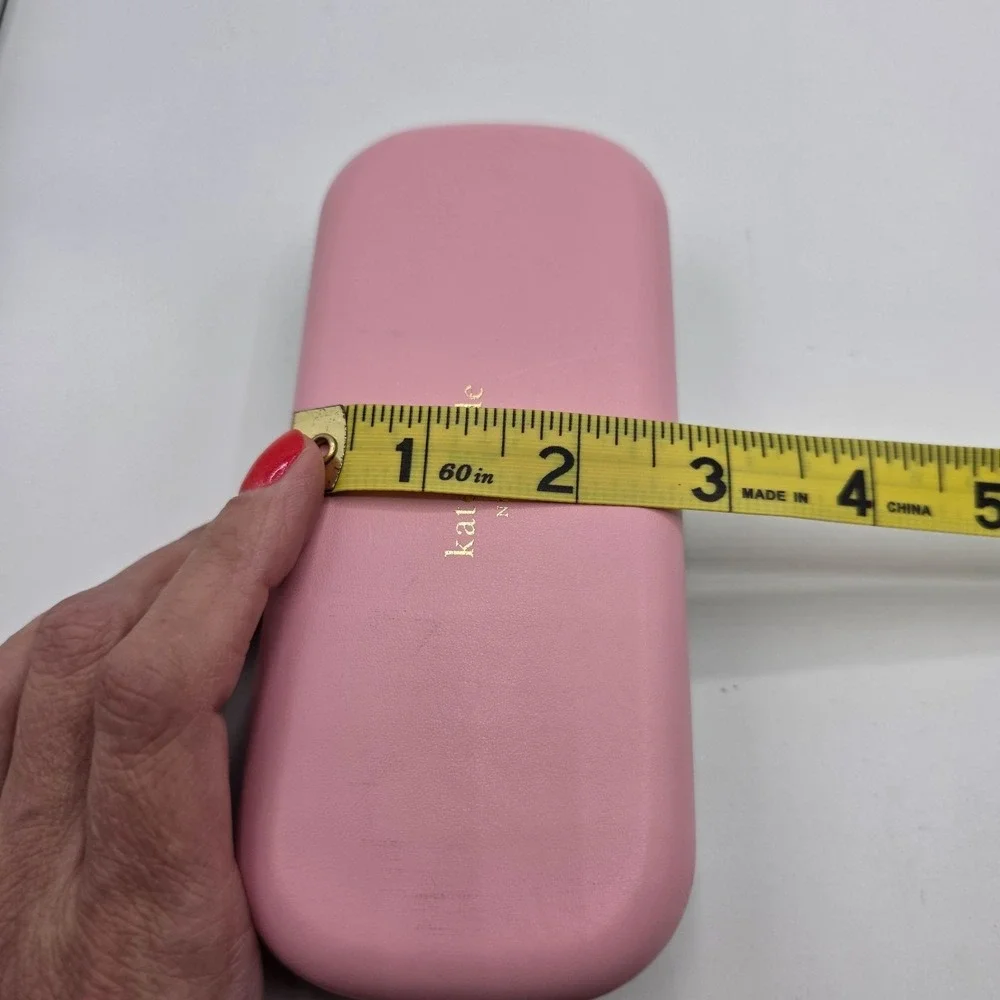 Kate Spade New York Pink Green Hard Shell‎ Eyeglass Case with Pouch Designer